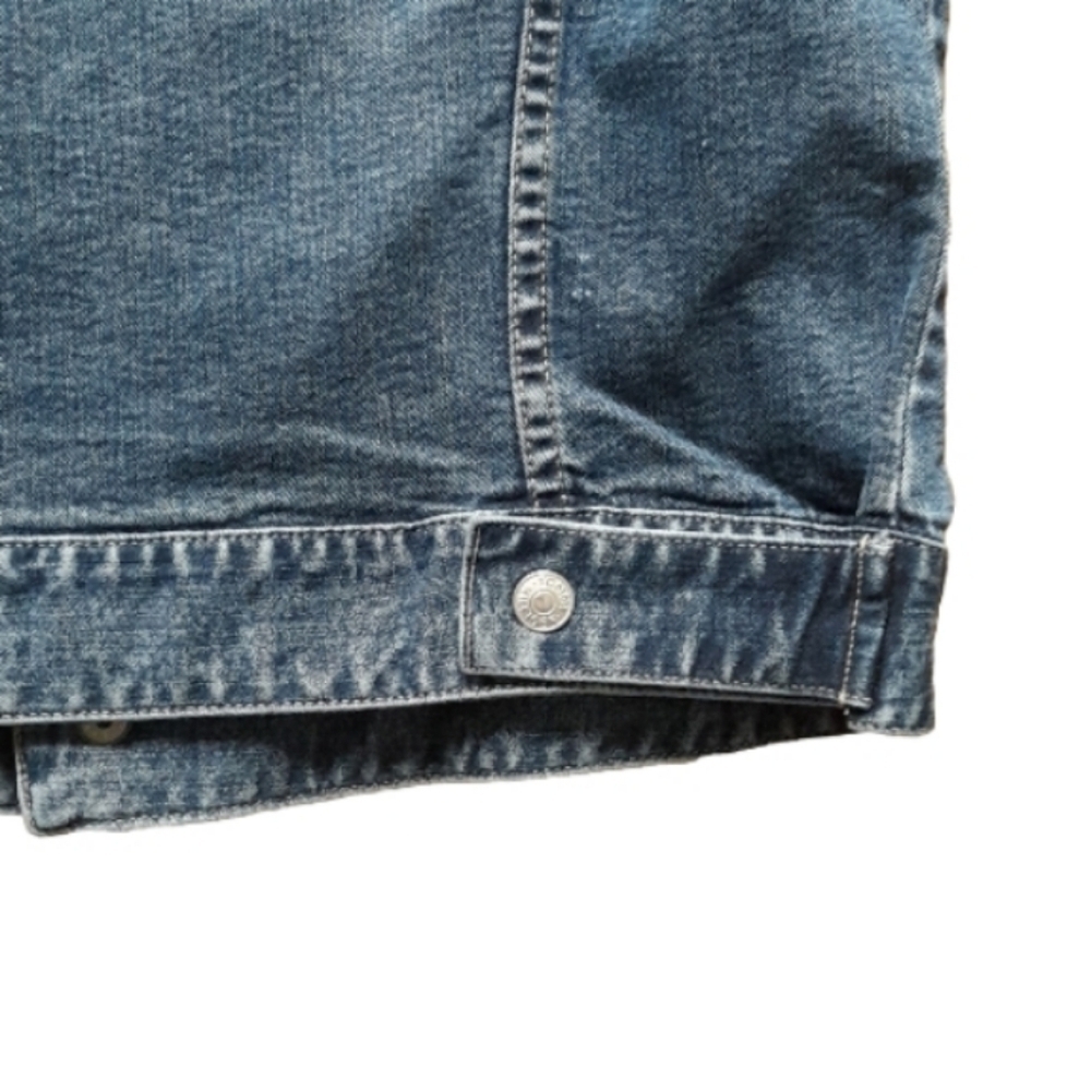 Tommy Hilfiger Jean Jacket Harley Patch Women's M Snap Up Stretch Denim Stretch - Picture 5 of 15